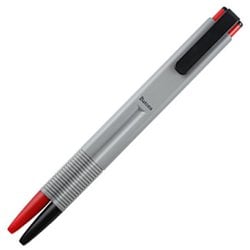 バトンズ 油性2連ボールペン グレー レッド/ブラック Batons