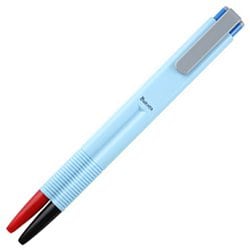 バトンズ 油性2連ボールペン スカイブルー レッド/ブラック Batons