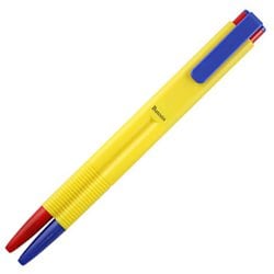 バトンズ 油性2連ボールペン イエロー レッド/ブルー Batons