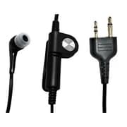 ALINCO/ICOM/YAESU/MOTOROLA/STANDARD 2P用 フラットケーブル カナル型 イヤホン付クリップマイクロホン GK012
