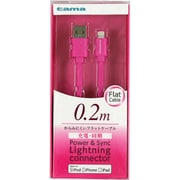 Lightning充電・同期ケーブル 0.2m フラットタイプ ピンク TIH34LFT02P