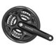 クランクセット FC-M311 ブラック 48×38×28T 170mm 8/7S チェーンガード付 対応BB 四角軸 122.5mm (LL123) EFCM311C888CL