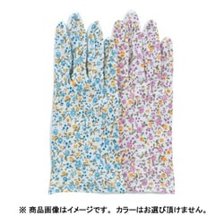 G-597 [花柄綿スムス手袋 スベリ止め付]