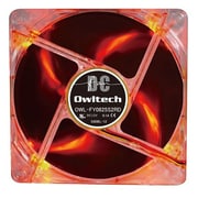 80mmファン 超静音タイプ PCケース用LEDイルミネーション冷却ファン レッド OWL-FY0825S2RD