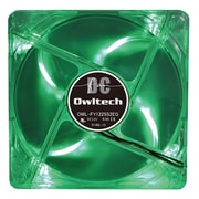 120mmファン 超静音タイプ PCケース用LEDイルミネーション冷却ファン エメラルドグリーン OWL-FY1225S2EG
