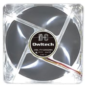 120mmファン 超静音タイプ PCケース用LEDイルミネーション冷却ファン ホワイト OWL-FY1225S2WH