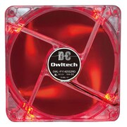 140mmファン 超静音タイプ PCケース用LEDイルミネーション冷却ファン レッド OWL-FY1425S2RD