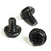 I/Oブラケット用インチネジ つば十字穴付き六角ネジタイプ #6-32x6mm ブラック 12個入 OWL-NEJI01B