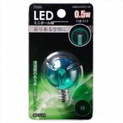 LED電球 E12口金 クリアグリーン 0.5W LDG1G-H-E12 12C