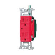 WN13185RK [フルカラー 医用埋込アース付ダブルコンセント (通電表示ランプ付 赤)]