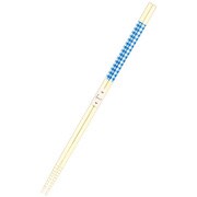 菜箸 33.0cm チェック ブルー 098333