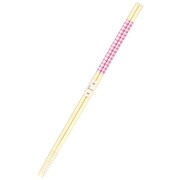 菜箸 33.0cm チェック ピンク 098340