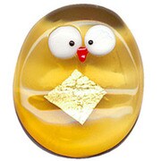 ガラス箸置(金箔入)福ふくろう 054209