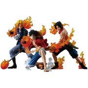【WEB用】ワンピース ATTACK STYLING 炎の3兄弟3個セット [台座付彩色済フィギュア]