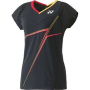 20238-007-L [テニスシャツ（スリムロングフィットタイプ） レディース  Lサイズ ブラック]