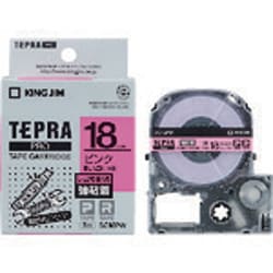 テプラPROテープカートリッジ 強粘着ラベル ピンク 黒文字 18mm幅 8m SC18PW