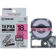 テプラPROテープカートリッジ 強粘着ラベル ピンク 黒文字 18mm幅 8m SC18PW