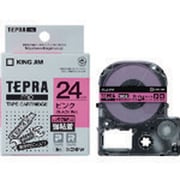 テプラPROテープカートリッジ 強粘着ラベル ピンク 黒文字 24mm幅 8m SC24PW