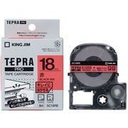 テプラPROテープカートリッジ キレイにはがせるラベル 赤 黒文字 18mm幅 8m SC18RE