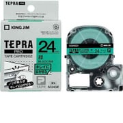 テプラPROテープカートリッジ キレイにはがせるラベル 緑 黒文字 24mm幅 8m SC24GE