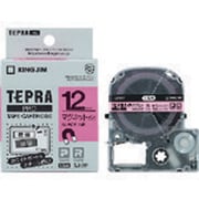 テプラPROテープカートリッジ マグネットテープ ピンク 黒文字 12mm幅 1.5m SJ12P