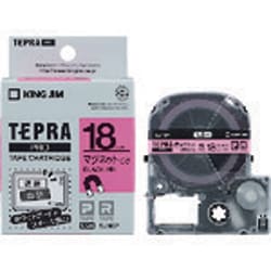 テプラPROテープカートリッジ マグネットテープ ピンク 黒文字 18mm幅 1.5m SJ18P