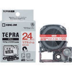 テプラPROテープカートリッジ マグネットテープ 白 赤文字 24mm幅 1.5m SJ24SR