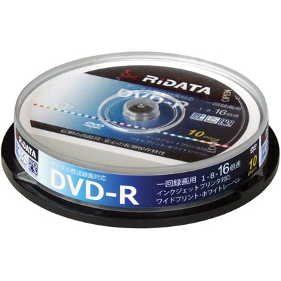 D-RCP16X.PW10RD D [録画用DVD-R 10枚 120分 1～16倍速CPRM対応 インクジェットプリンタ対応]