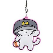 猫ピッチャー ラバーストラップ ピンク [キャラクターグッズ ピンク]