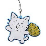 猫ピッチャー ラバーストラップ ライドブルー [キャラクターグッズ ライトブルー]