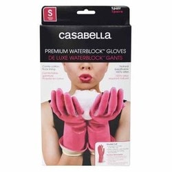 【6個セット】Casabellaゴム手袋ピンク S ウォーターブロックグローブ
