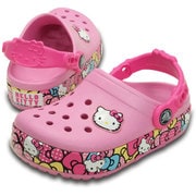 crocslights Hello Kitty ribbon clog AS C12 [サンダル クロックスライツ ハローキティ リボン クロッグ キッズ 18.5cm(C12) カーネーション]