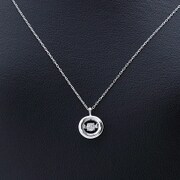 ジュエリー K10WG ダイヤ 0.04ct ダンシングストーンペンダント 0002074183