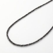 ジュエリー K18WG ブラックダイヤ 20ct 40cm~45cm ペンダント 0001913753