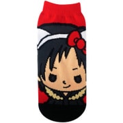 HKSOC377J [レディス靴下 HELLO KITTY×DRRR！！ 臨也 レッド/ブラック]