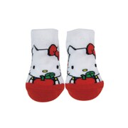 カップ入りキャラックス ハローキティ リンゴ ベビーソックス 7~10cm ホワイト/レッド HKSOC87J