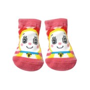 ベビーカップ入り靴下 ドラミボーダー ピンク SHドゥラララ376J