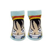 カップ入りキャラックス ワンピース ルフィー ベビーソックス 7~10cm ブルー TEOP566J