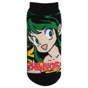 SHUR463 [キャラックス レディース靴下 22～24cm うる星やつら ラムちゃん ヒョウ柄 ブラック]