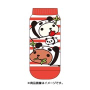 KBSOC108J [キャラックス レディース カピバラさん まねっこパンダ WH×RD(ホワイト×レッド)]