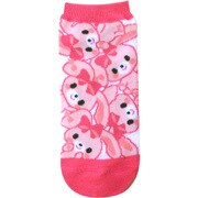 SRSOC629 [キャラックス ぼんぼんりぼん ぎっしり レディース 22～24cm WH×PK]