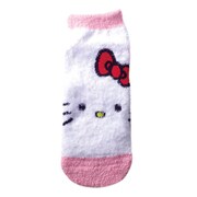 HKSOC403J [もっこもこくつした サンリオ ハローキティフェイス WH×PK]