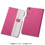au Qua tab 01専用 バイカラーブックレザーケース(合皮) ピンク/ホワイト RT-QT01LC7/PW