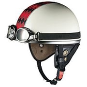ハーフヘルメット PF-5 57-59cm アーガイルホワイトレッド