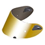 ヘルメットパーツ SAF-W ミラーシールド ゴールドミラー