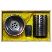17015-05 [茶筒 8半斤 建水・茶箕 二点茶器揃]
