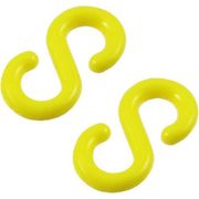 プラスチック Sフック #4 黄色 2個入り