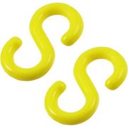 プラスチック Sフック #6 黄色 2個入り