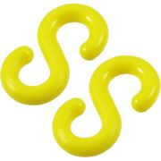 プラスチック Sフック #8 黄色 2個入り