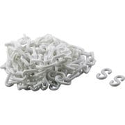 プラスチックチェーン #6 白色 5m (Sフック2個付き)